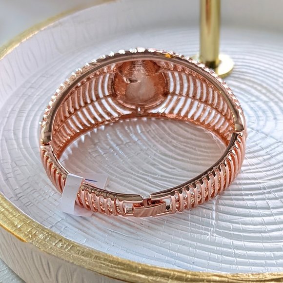 Rose Gold Plated Red Crystal Opulence Bracelet - Picture 6 of 6